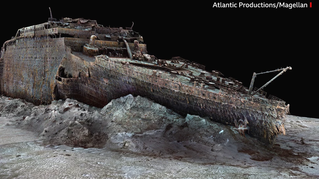 Po raz pierwszy pokazano wrak Titanica na skanach 3D Po raz pierwszy pokazano wrak Titanica na skanach 3D