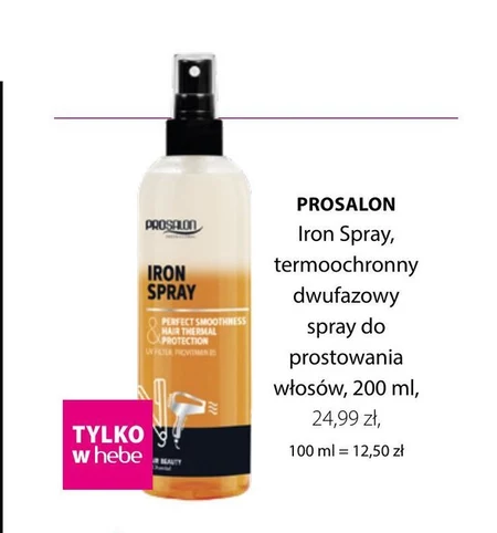 Spray do prostowania włosów Prosalon