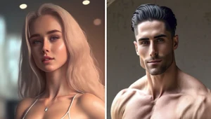 Przykłady wizerunków perfekcyjnych typów urody wykreowanych na podstawie algorytmów