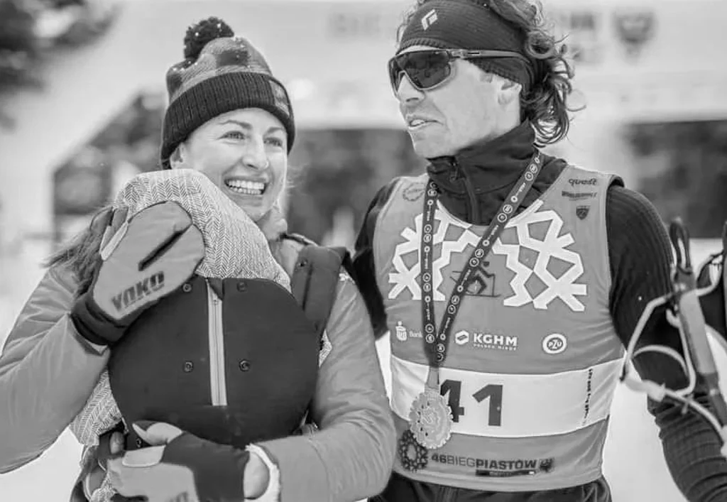 Justyna Kowalczyk z mężem