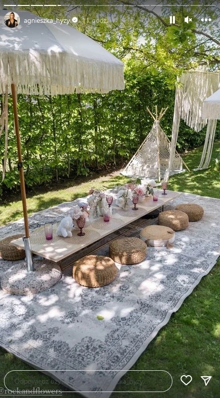 W ogrodzie dominował styl boho