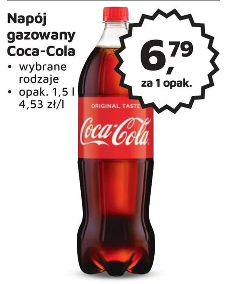 Coca-Cola Napój gazowany 1,5 l