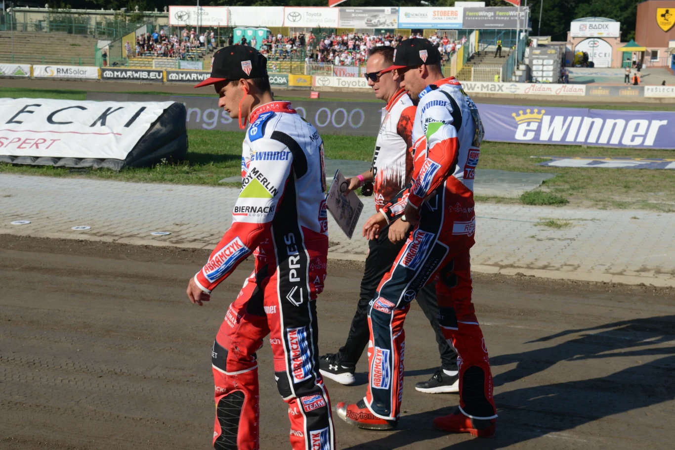 Adrian Miedziński na obchodzie bydgoskiego toru