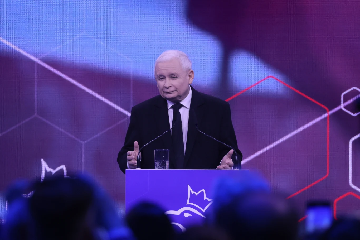 Prezes PiS Jarosław Kaczyński podczas konwencji programowej Prawa i Sprawiedliwości Prezes PiS Jarosław Kaczyński podczas konwencji programowej Prawa i Sprawiedliwości