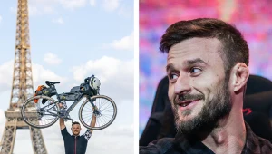 Jarosław Jarząbkowski "pashaBiceps" w tydzień przejechał na rowerze trasę wynoszącą... 1800 km. Jego celem był Paryż
