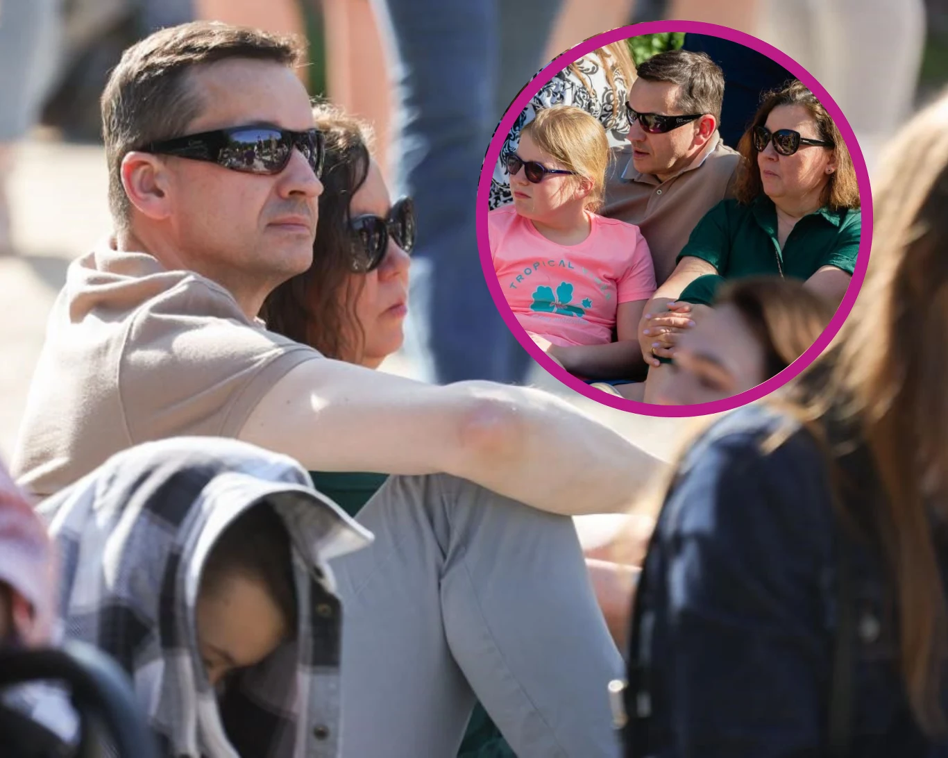 Premier Mateusz Morawiecki z rodziną w Łazienkach Królewskich Premier Mateusz Morawiecki z rodziną w Łazienkach Królewskich