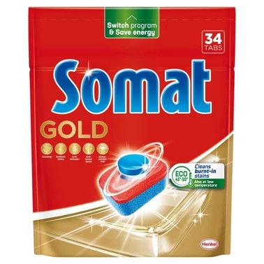 Somat Gold Tabletki do mycia naczyń w zmywarkach 598,4 g (34 sztuki) - 2