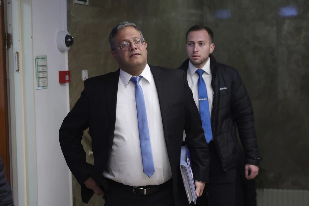 Skrajnie prawicowy minister bezpieczeństwa wewnętrznego Izraela Itamar Ben Gvir Skrajnie prawicowy minister bezpieczeństwa wewnętrznego Izraela Itamar Ben Gvir