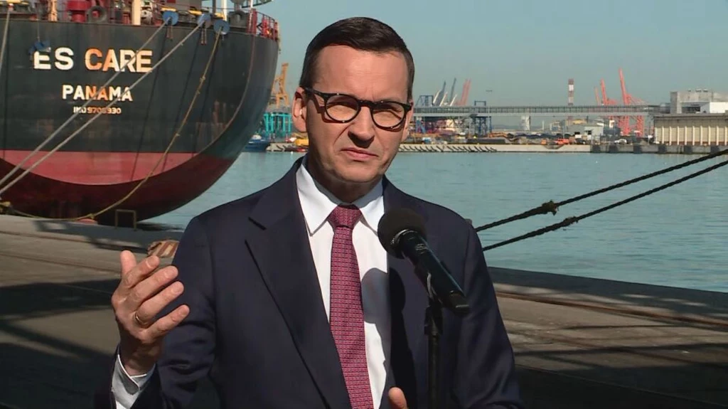 Premier Mateusz Morawiecki w Porcie Morskim w Gdyni