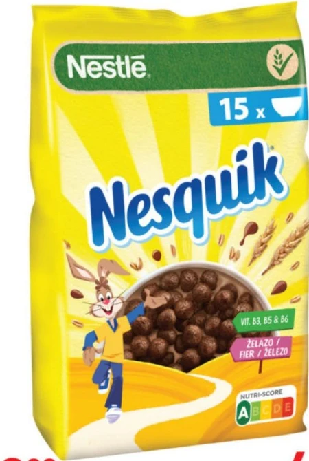Nestlé Nesquik Mix Zbożowe kuleczki czekoladowo-waniliowy smak 400 g