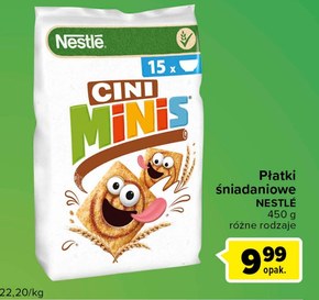 Nestlé Cini Minis Zbożowe kwadraciki o smaku cynamonowym 450 g niska cena