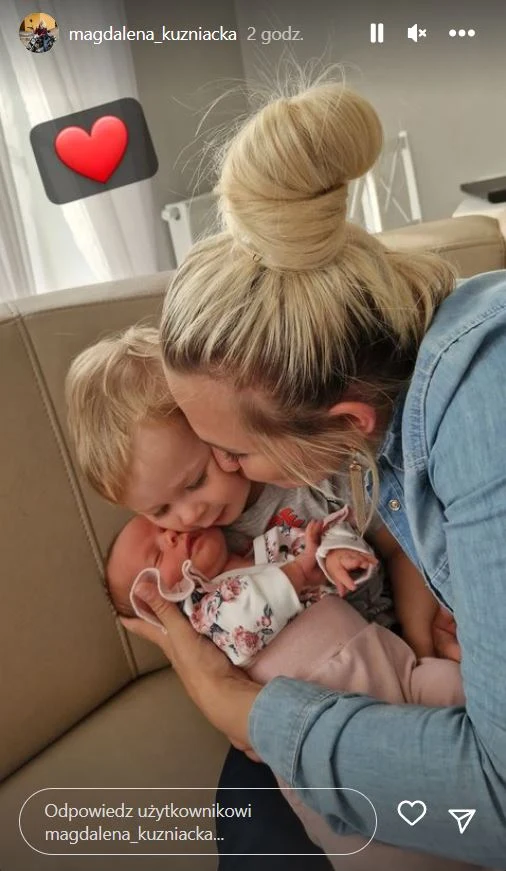 Magdalena Kuźniacka z dziećmi