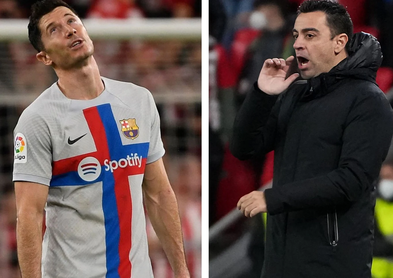 Robert Lewandowski i Xavi Hernandez