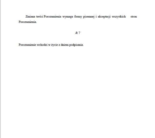Dokument ustanawiający "pakt sejmowy" opozycji Dokument ustanawiający "pakt sejmowy" opozycji
