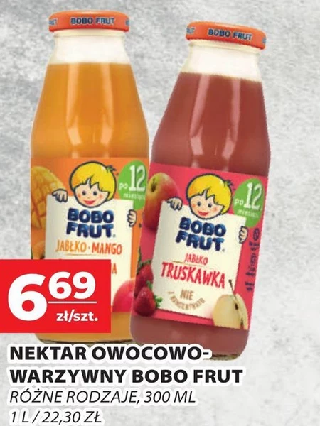 Bobo Frut Nektar jabłko gruszka po 4. miesiącu 300 ml