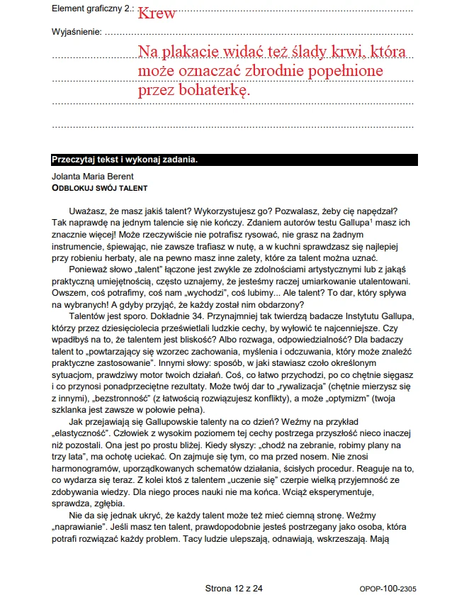 Egzamin ósmoklasisty 2023 z polskiego: arkusz CKE i odpowiedzi Egzamin ósmoklasisty 2023 z polskiego: arkusz CKE i odpowiedzi