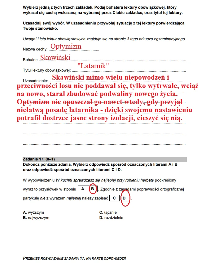 Egzamin ósmoklasisty 2023 z polskiego: arkusz CKE i odpowiedzi Egzamin ósmoklasisty 2023 z polskiego: arkusz CKE i odpowiedzi