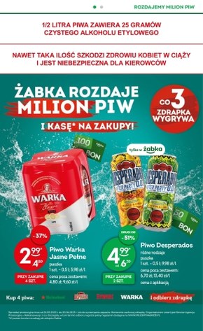 Żabka rozdaje piwo i pieniądze! 