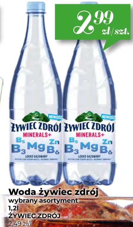Żywiec Zdrój Minerals+ Napój lekko gazowany 1,2 l