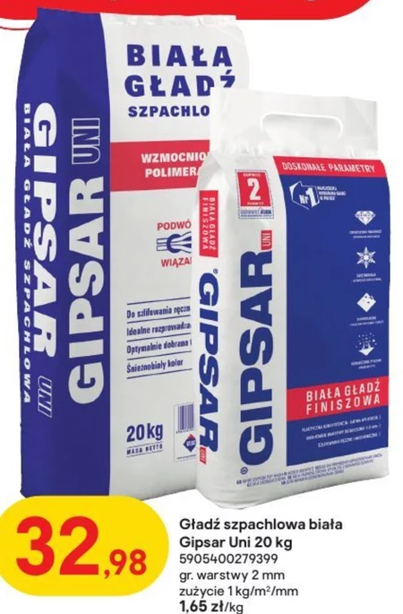 Gładź szpachlowa Gipsar