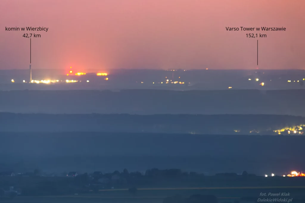 Niezwykły widok Varso Tower z Gór Świętokrzyskich