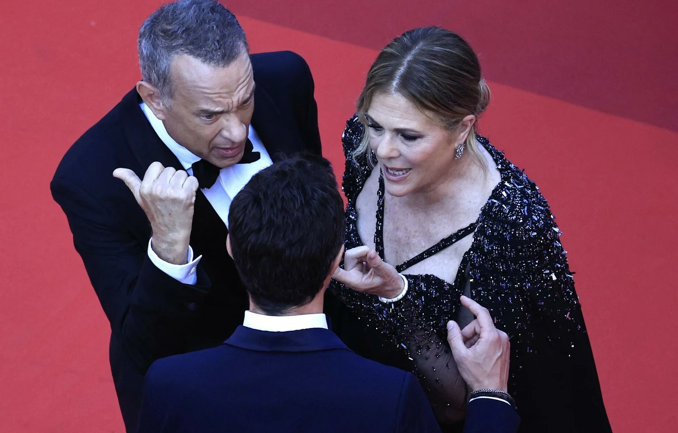 Tom Hanks z żoną Ritą Wilson. Tom Hanks z żoną Ritą Wilson.