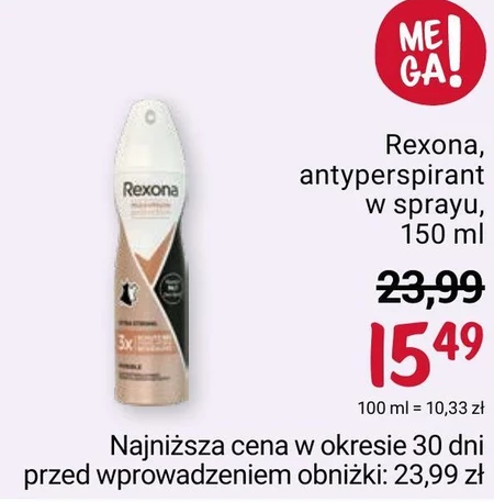 Rexona Invisible Pure Antyperspirant w aerozolu 150 ml