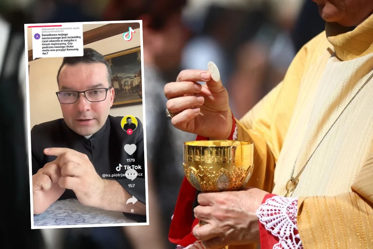Znany z TikToka ksiądz wyjaśnił, czy osoba po rozwodzie może przyjąć Komunię świętą Znany z TikToka ksiądz wyjaśnił, czy osoba po rozwodzie może przyjąć Komunię świętą
