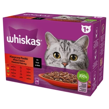 Whiskas Mokra karma dla kotów klasyczne posiłki sos 1,02 kg (12 x 85 g) - 0