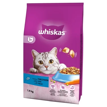 Whiskas Sucha karma dla kotów z pysznym tuńczykiem 1,4 kg - 0