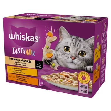 Whiskas Tasty Mix Mokra karma dla kotów kremowe wariacje sos 1.02 kg (12 x 85 g) - 0