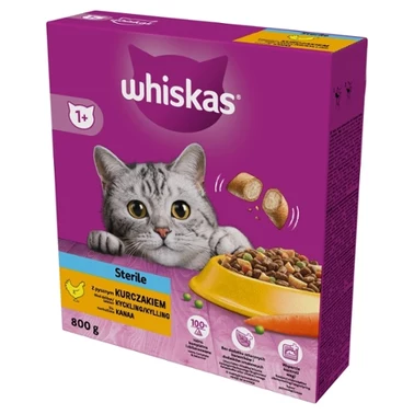 Whiskas Sterile Sucha karma dla kotów z pysznym kurczakiem 800 g - 0