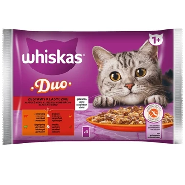 Whiskas Duo Mokra karma dla kotów zestawy klasyczne galaretka 340 g (4 x 85 g) - 0