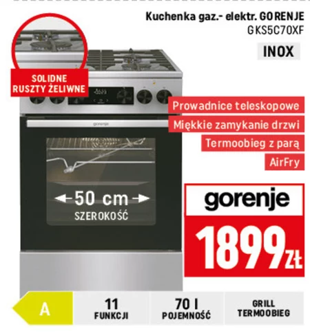 Kuchenka gazowo-elektryczna Gorenje