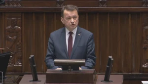 Mariusz Błaszczak podczas wystąpienia w Sejmie