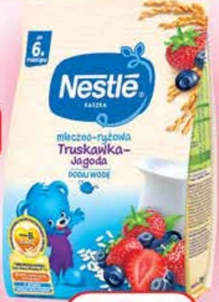 Nestlé Kaszka mleczno-ryżowa truskawka-jagoda dla niemowląt po 6. miesiącu 230 g