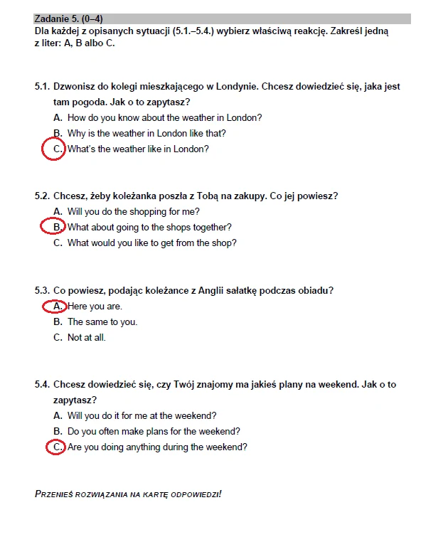 Egzamin ósmoklasisty 2023: Angielski, arkusz CKE i odpowiedzi Egzamin ósmoklasisty 2023: Angielski, arkusz CKE i odpowiedzi