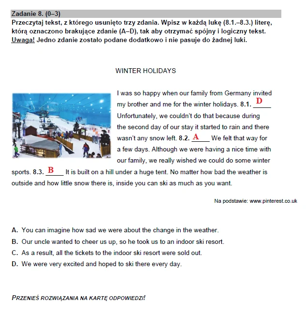 Egzamin ósmoklasisty 2023: Angielski, arkusz CKE i odpowiedzi Egzamin ósmoklasisty 2023: Angielski, arkusz CKE i odpowiedzi