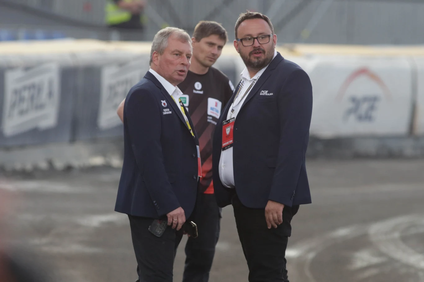 Jerzy Najwer i Michał Wojaczek, komisarz meczu w Krośnie