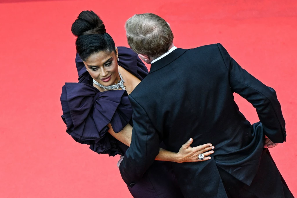 Salma Hayek z mężem w Cannes