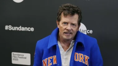 Aktor Michael J. Fox na premierze filmu "Still: A Michael J.Fox Movie"
