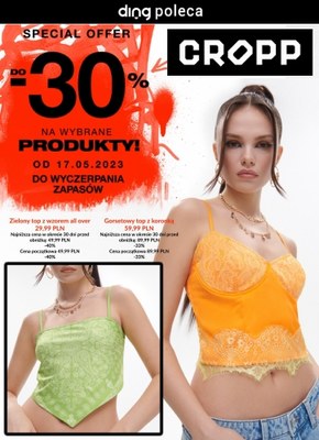 Cropp Town - -30% na wybrane produkty - Ding Poleca Maj 2023