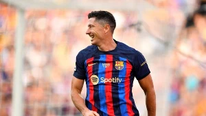 Robert Lewandowski był bliski strzelenia gola bezpośrednio z rzutu wolnego