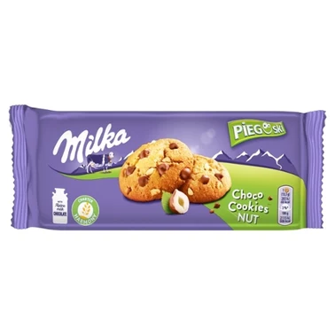 Milka Pieguski Choco Cookies Nut Ciasteczka z kawałkami czekolady mlecznej i orzechami 135 g - 5