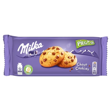 Milka Pieguski Choco Cookies Ciasteczka z kawałkami czekolady mlecznej 135 g - 2