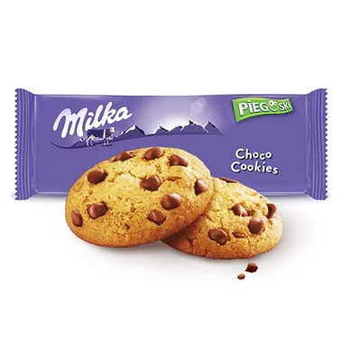 Milka Pieguski Choco Cookies Ciasteczka z kawałkami czekolady mlecznej 135 g - 2