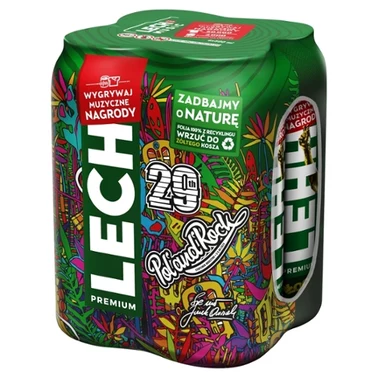 Lech Premium Piwo jasne 4 x 500 ml - 0