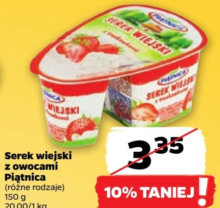 Piątnica Serek wiejski z truskawkami 150 g