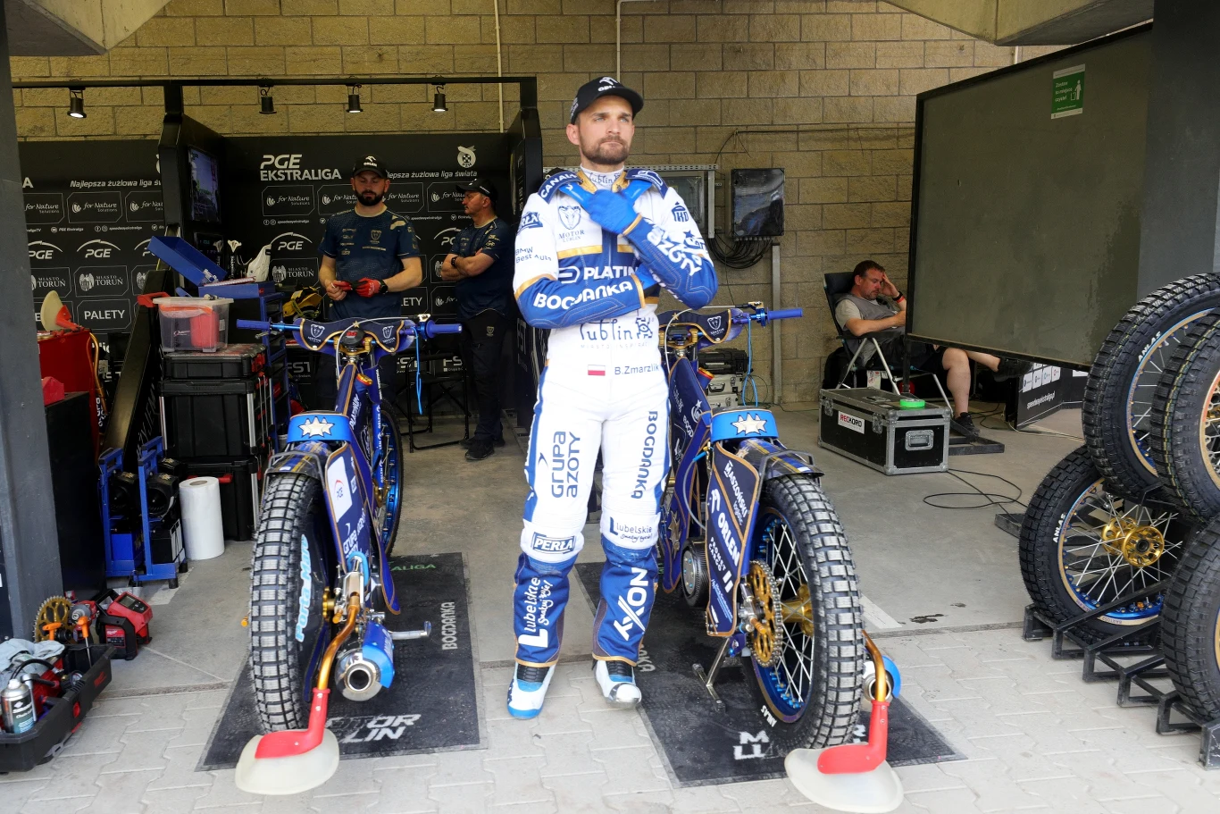 Bartosz Zmarzlik w swoim boksie Bartosz Zmarzlik w swoim boksie