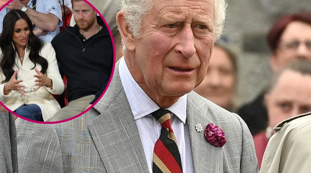 Karol III, Meghan Markle i książę Harry. 